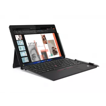 Lenovo ThinkPad X12 Detachable Gen 2, Intel Core Ultra 5 134U, hibridinis (2-in-1), 31,2 cm (12,3 col.) jutiklinis Full HD+, 16 GB LPDDR5x-SDRAM, 512 GB SSD, Wi-Fi 6E (802.11ax), Windows 11 Pro, vokiška, juoda