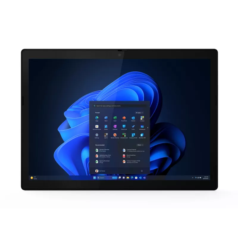 Lenovo ThinkPad X12 Detachable Gen 2, Intel Core Ultra 5 134U, hibridinis (2-in-1), 31,2 cm (12,3 col.) jutiklinis Full HD+, 16 GB LPDDR5x-SDRAM, 512 GB SSD, Wi-Fi 6E (802.11ax), Windows 11 Pro, vokiška, juoda