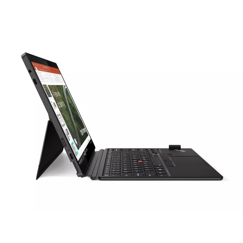 Lenovo ThinkPad X12 Detachable Gen 2, Intel Core Ultra 5 134U, hibridinis (2-in-1), 31,2 cm (12,3 col.) jutiklinis Full HD+, 16 GB LPDDR5x-SDRAM, 512 GB SSD, Wi-Fi 6E (802.11ax), Windows 11 Pro, vokiška, juoda