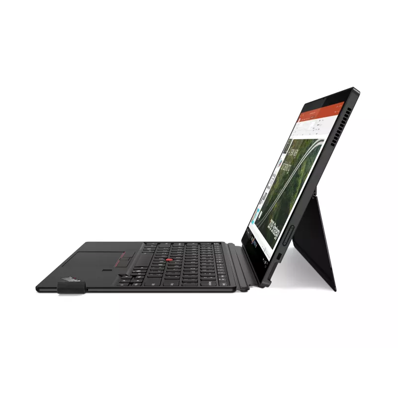 Lenovo ThinkPad X12 Detachable Gen 2, Intel Core Ultra 5 134U, hibridinis (2-in-1), 31,2 cm (12,3 col.) jutiklinis Full HD+, 16 GB LPDDR5x-SDRAM, 512 GB SSD, Wi-Fi 6E (802.11ax), Windows 11 Pro, vokiška, juoda