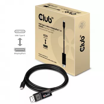 CLUB3D USB Type C laidas į DP 1.4 8K60Hz M/M 1.8m/5.9ft