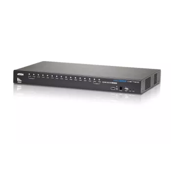 ATEN 16 prievadų USB – HDMI KVM jungiklis su USB išoriniu prievadu, 1920 x 1200 pikselių, WUXGA, 8,66 W, juodas