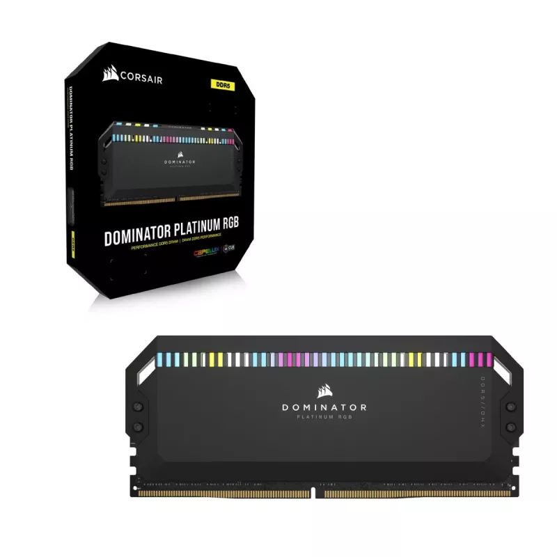CORSAIR atmintis 32GB DDR5 (2x16GB) DRAM 6000MT/s CL30 AMD EXPO & Intel XMP atminties rinkinys Vengeance RGB