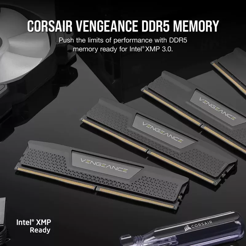 CORSAIR atmintis 32 GB (2x16 GB) DDR5 DRAM 7200 MT/s CL34 atminties rinkinys Vengeance – juoda