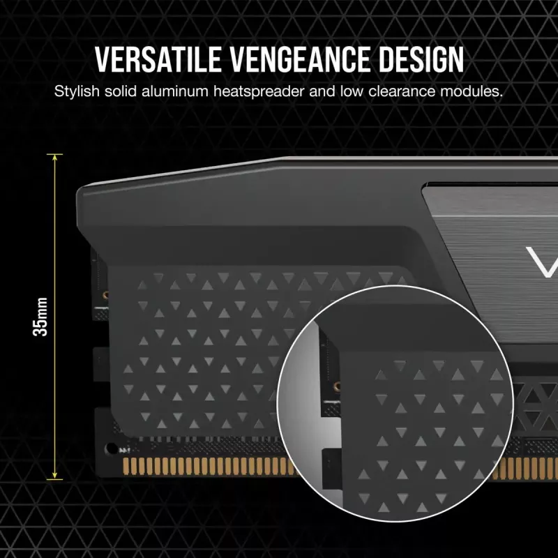 CORSAIR atmintis 32 GB (2x16 GB) DDR5 DRAM 7200 MT/s CL34 atminties rinkinys Vengeance – juoda