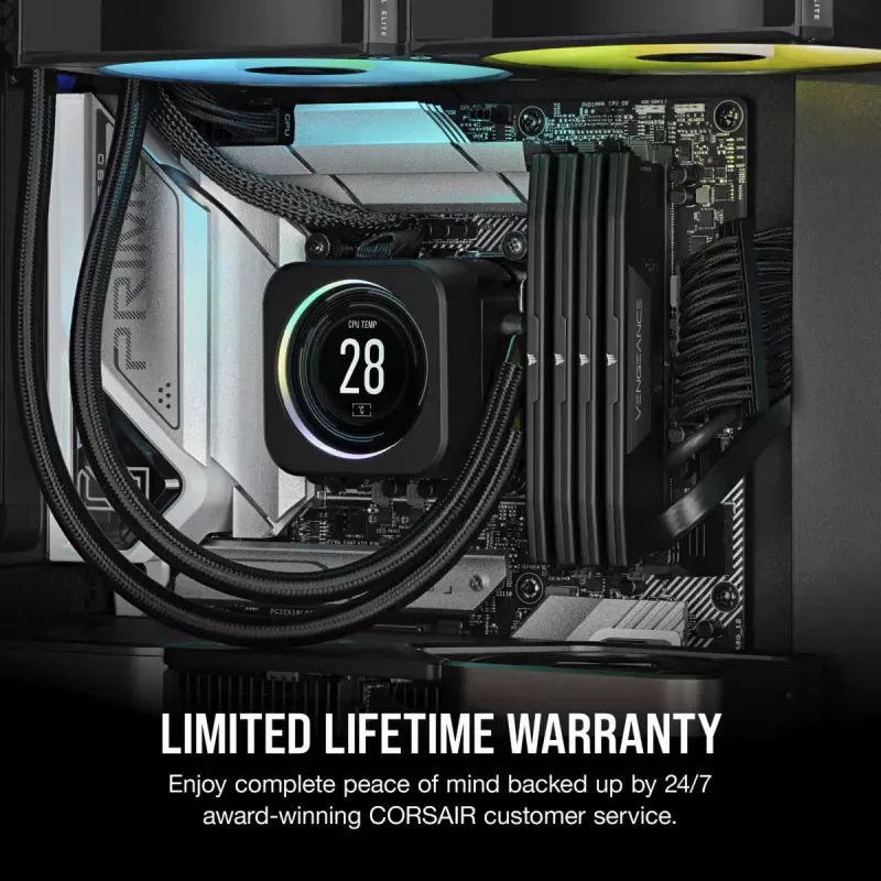 CORSAIR atmintis 32 GB (2x16 GB) DDR5 DRAM 7200 MT/s CL34 atminties rinkinys Vengeance – juoda