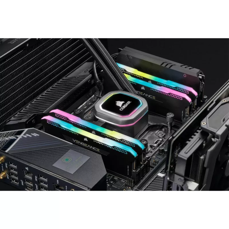 CORSAIR atmintinė 32GB DDR4 3200MHz C16 (2x16gb) Vengeance RGB Pro juoda