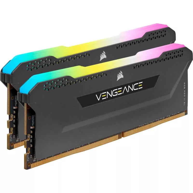 CORSAIR atmintinė 32GB DDR4 3200MHz C16 (2x16gb) Vengeance RGB Pro juoda