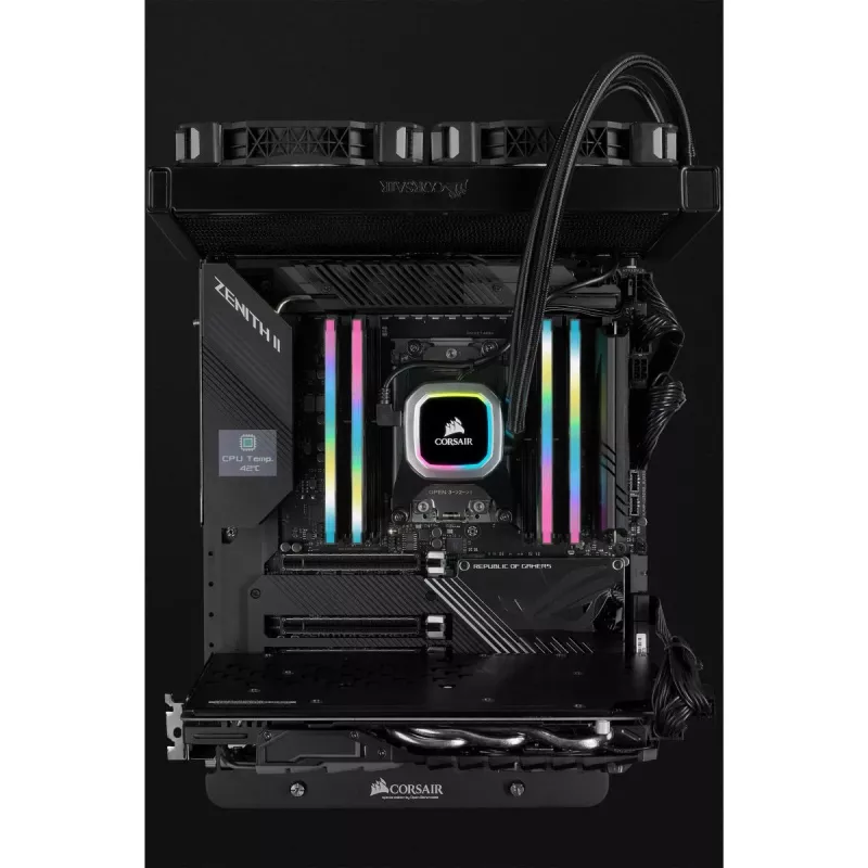CORSAIR atmintinė 32GB DDR4 3200MHz C16 (2x16gb) Vengeance RGB Pro juoda