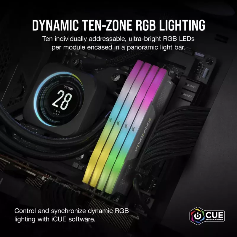 Atminties modulis Corsair Vengeance RGB DDR5 32 GB 5200 MHz