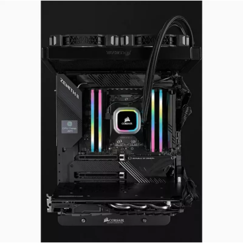 CORSAIR Atmintis 64GB DDR4 (4 x 16GB) DRAM 3200MHz C16 atminties rinkinys Vengeance RGB Pro SL juoda