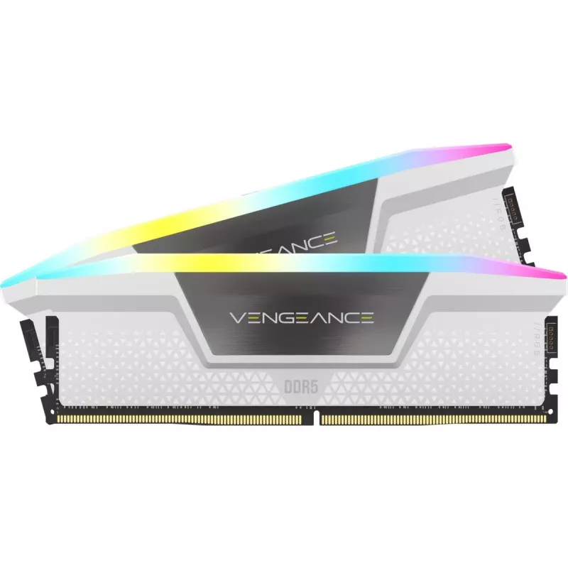 CORSAIR Memory 64GB DDR5 (2x32gb) Dram 5200mt/s CL40 atminties rinkinys Vengeance RGB balta