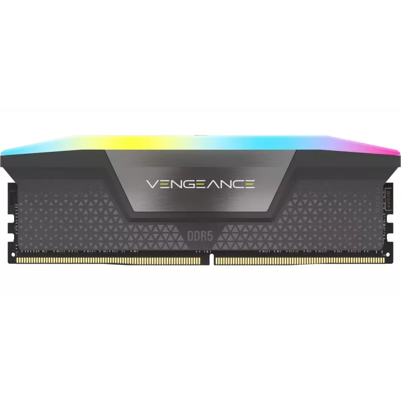 CORSAIR Memory 32GB DDR5 (2x16GB) DRAM 6400MT/s CL36 atminties rinkinys Vengeance RGB Juoda