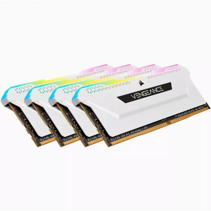 CORSAIR atmintis 64GB DDR4 (4 x 16GB) DRAM 3200MHz C16 atminties rinkinys Vengeance RGB Pro SL White