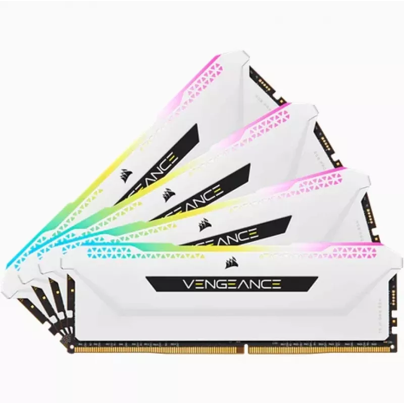 CORSAIR atmintis 64GB DDR4 (4 x 16GB) DRAM 3200MHz C16 atminties rinkinys Vengeance RGB Pro SL White