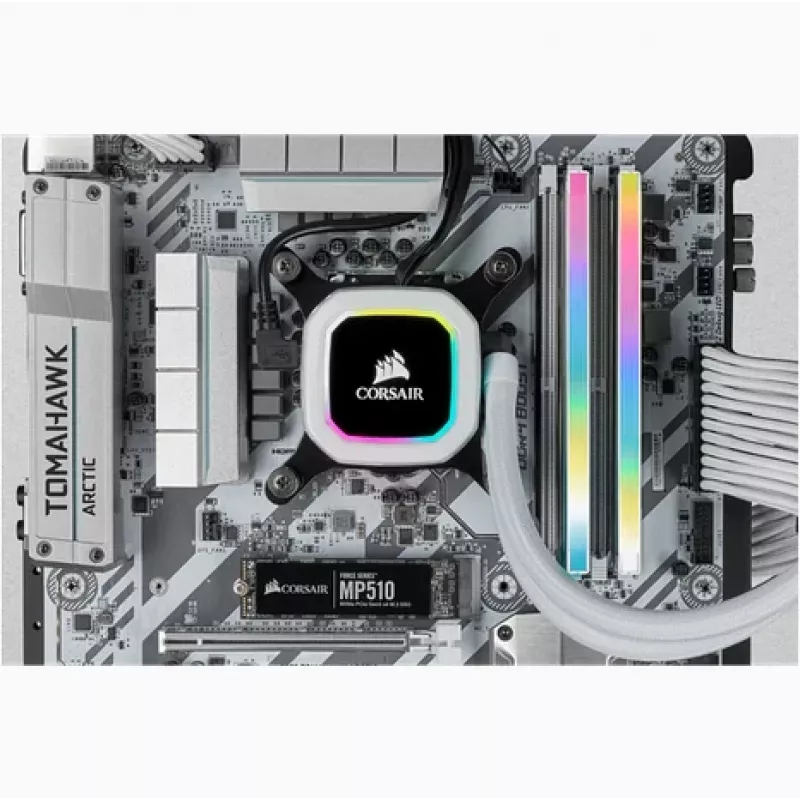 CORSAIR atmintis 64GB DDR4 (4 x 16GB) DRAM 3200MHz C16 atminties rinkinys Vengeance RGB Pro SL White