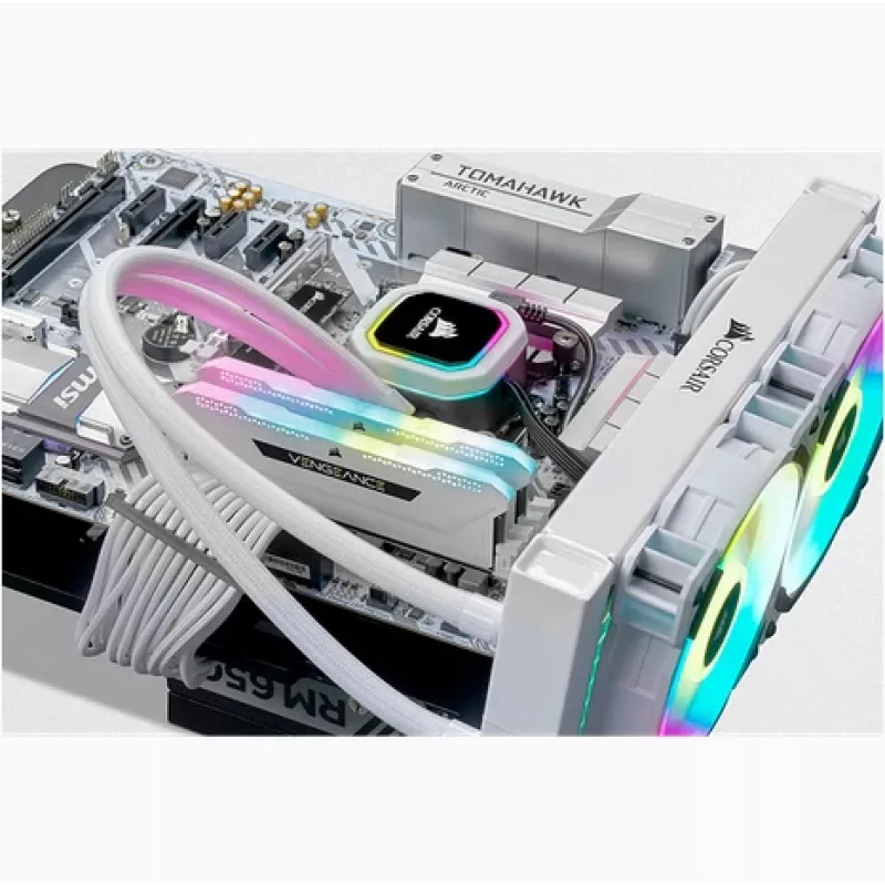 CORSAIR atmintis 64GB DDR4 (4 x 16GB) DRAM 3200MHz C16 atminties rinkinys Vengeance RGB Pro SL White