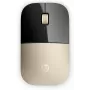 HP Z3700 Gold belaidė pelė, ambidekstrinė, optinė, RF belaidė, 1200 DPI, auksinė
