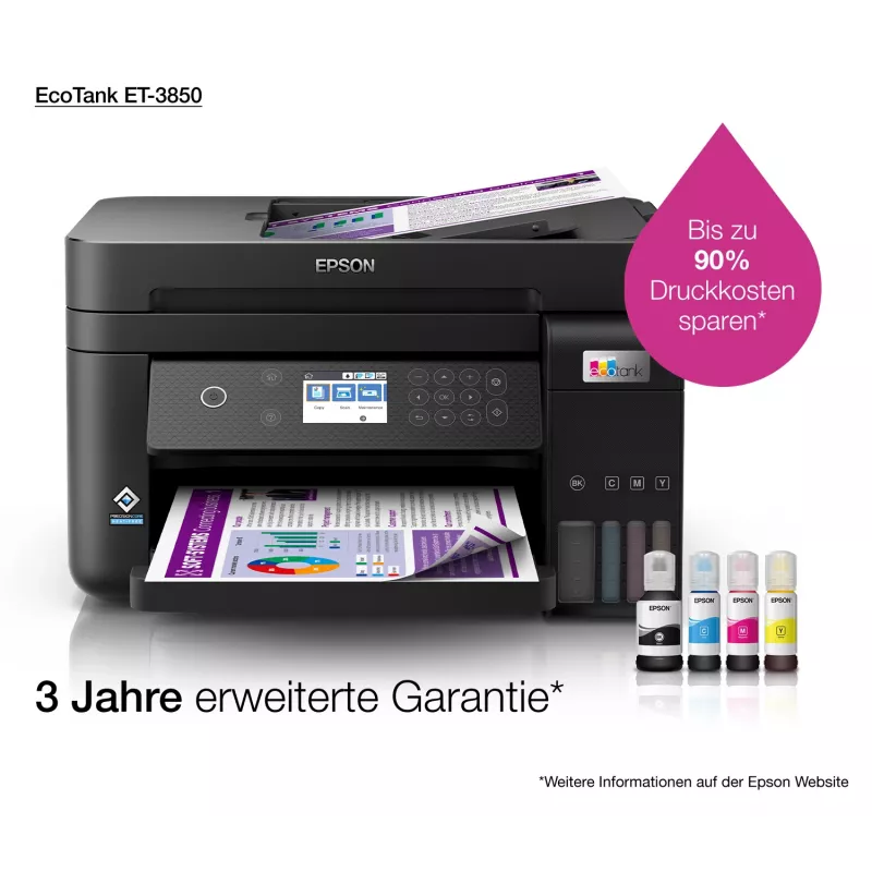 Epson EcoTank ET-3850 rašalinis A4 4800 x 1200 DPI 33 ppm Wi-Fi