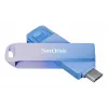 WESTERN DIGITAL SanDisk Creator Phone Drive - 128 GB USB atmintinė - USB-C / Lightning - Mėlyna