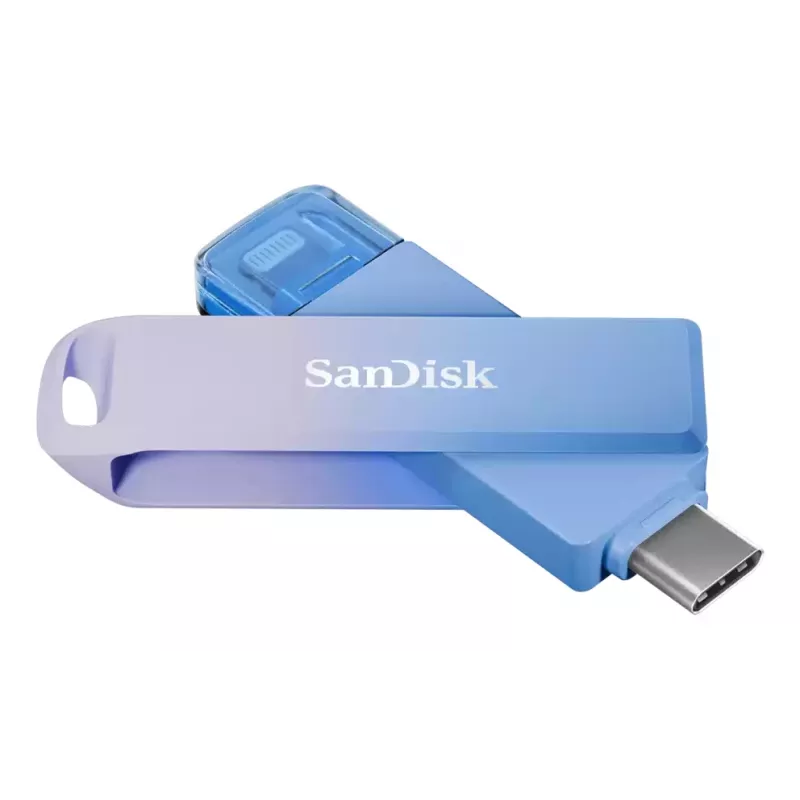 WESTERN DIGITAL SanDisk Creator Phone Drive - 128 GB USB atmintinė - USB-C / Lightning - Mėlyna