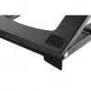 Manhattan stovas nešiojamam kompiuteriui ir planšetei, reguliuojamas (5 padėtys), tinka visoms planšetėms ir nešiojamiesiems kompiuteriams iki 15,6 colio, nešiojamas ir lengvas, plieninis, juodas, viso gyvenimo garantija