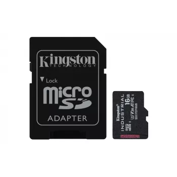 Kingston Technology 16GB microSDHC Industrial C10 A1 pSLC kortelė su SD adapteriu