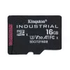 Kingston Technology 16GB microSDHC Industrial C10 A1 pSLC kortelė su SD adapteriu