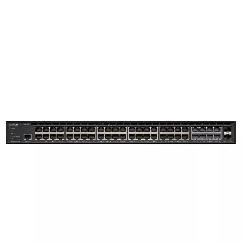 Valdomas L2/L3 komutatorius Lancom Systems LANCOM XS-3550YUP — 48× RJ-45 10G, PoE, 1U, 32000 MAC