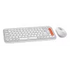 Logitech POP Icon Combo klaviatūros ir pelės rinkinys, universalus Bluetooth, QWERTY US International, oranžinė-balta