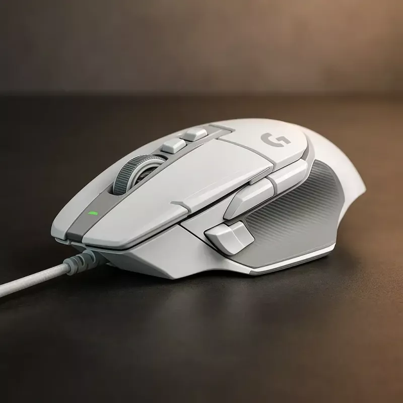 LOGITECH G502 X žaidimų pelė - USB - balta