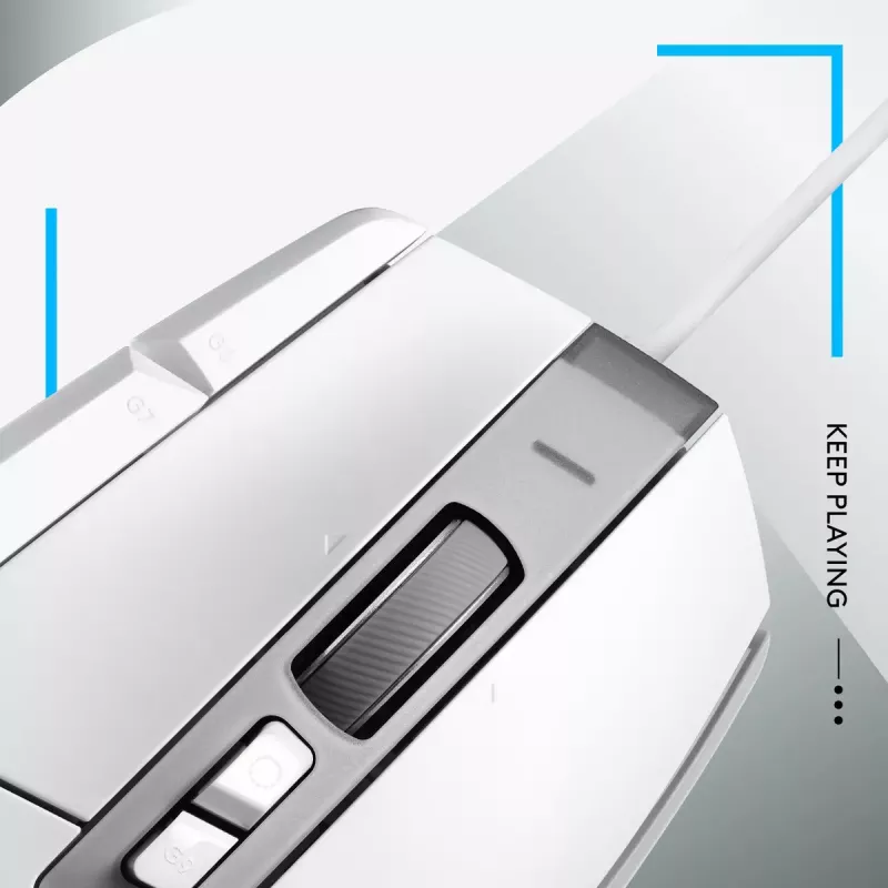 LOGITECH G502 X žaidimų pelė - USB - balta
