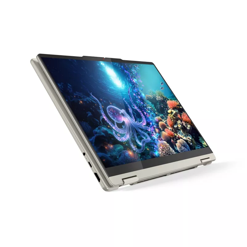 Lenovo Yoga 7 2-in-1 14AKP10 Copilot+ PC AMD Ryzen™ AI 7 350 Hybrid (2-in-1) 35,6 cm (14 col.) Liečiamas 2.8K 16 GB LPDDR5x-SDRAM 1 TB SSD Wi-Fi 7 (802.11be) Windows 11 Home German Pilka