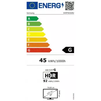 Samsung S95UC kompiuterio monitorius 124,5 cm (49 colių) 5120 x 1440 pikselių Dual QHD LCD juodas