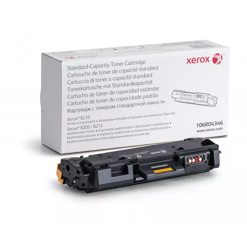 Xerox Genuine ® B205 daugiafunkcis spausdintuvas / B210 spausdintuvas / B215 daugiafunkcis spausdintuvas, juodos spalvos standartinės talpos dažų kasetė (1500 puslapių) - 106R04346