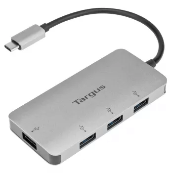 Targus ACH226EU sąsajos šakotuvas USB 3.2 Gen 1 (3.1 Gen 1) Type-C 5000 Mbit/s Sidabrinis
