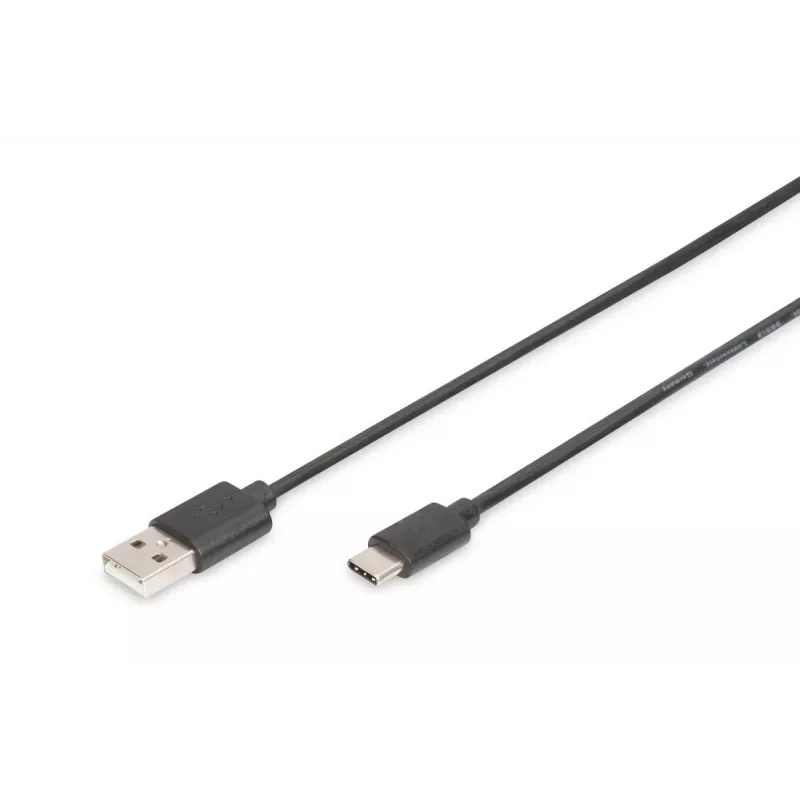 DIGITUS ASSMANN USB Type-C jungiamasis kabelis, C tipo į A M/M, 1 m, 3 A, 480 MB, 2.0 versija, juodas