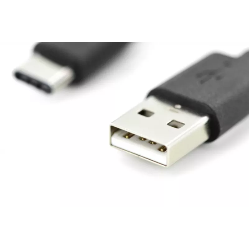 DIGITUS ASSMANN USB Type-C jungiamasis kabelis, C tipo į A M/M, 1 m, 3 A, 480 MB, 2.0 versija, juodas