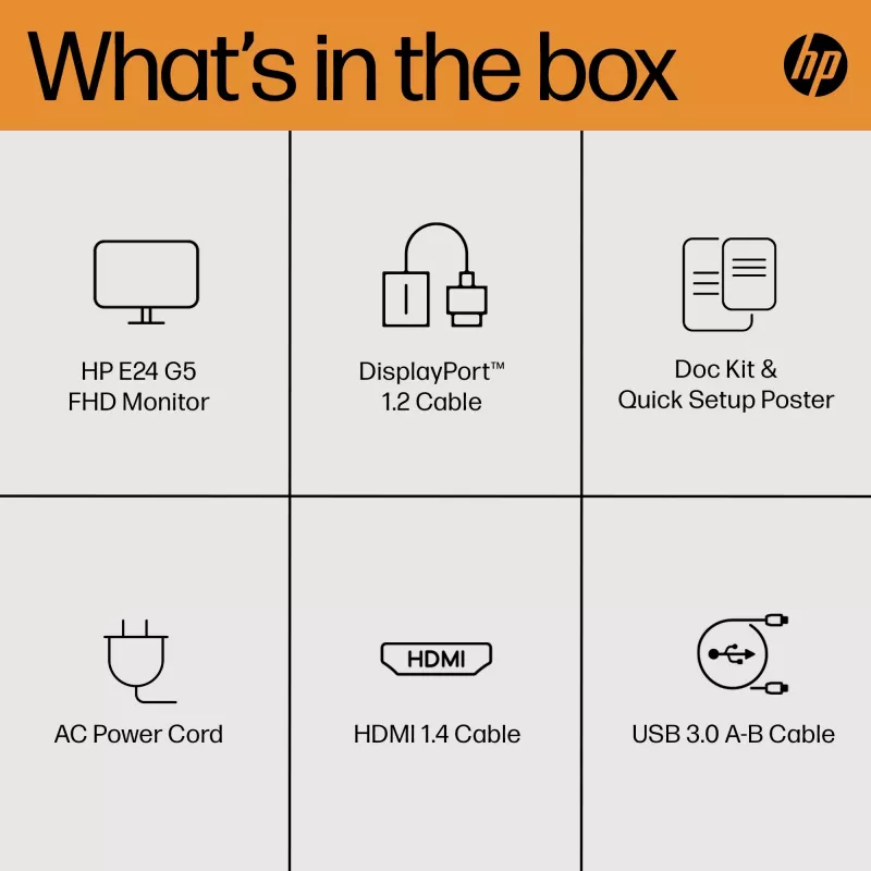 Monitorius HP E-Series E24 G5 23,8 colio Full HD LCD 1920x1080