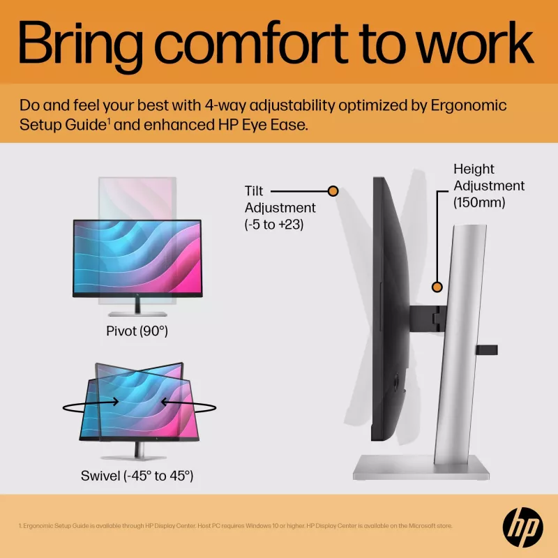 Monitorius HP E-Series E24 G5 23,8 colio Full HD LCD 1920x1080