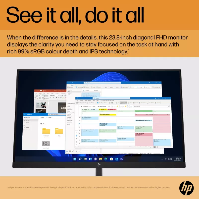 Monitorius HP E-Series E24 G5 23,8 colio Full HD LCD 1920x1080