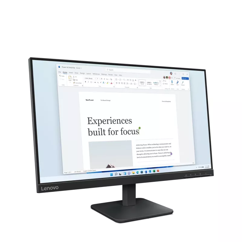Lenovo L24-4e kompiuterio monitorius 60,5 cm (23,8 colio) 1920 x 1080 pikselių Full HD LCD juodas