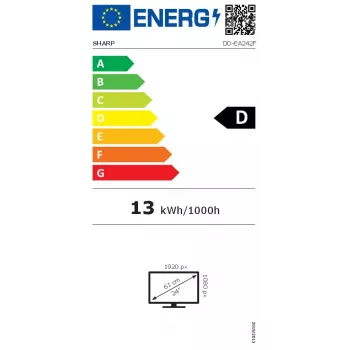 Sharp MultiSync EA242F kompiuterio monitorius 24 colių Full HD 1920 x 1080 LCD juodas