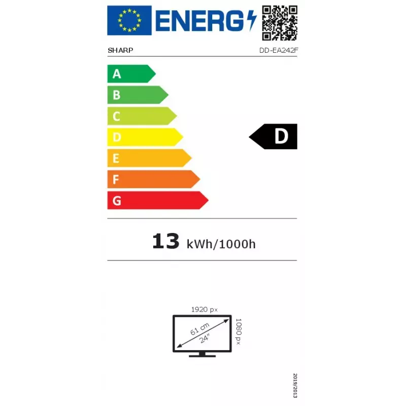 Sharp MultiSync EA242F kompiuterio monitorius 24 colių Full HD 1920 x 1080 LCD juodas