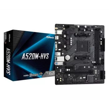 ASRock Motininė plokštė A520M-HVS AM4 AMD A520 2 x DDR4 USB 3.2 SATA 3 7.1ch HD Audio mATX