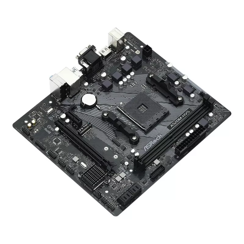 ASRock Motininė plokštė A520M-HVS AM4 AMD A520 2 x DDR4 USB 3.2 SATA 3 7.1ch HD Audio mATX