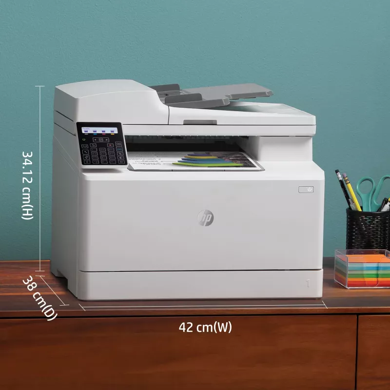 HP Color LaserJet Pro MFP M183fw, lazerinis, spalvotas spausdinimas, 600 x 600 DPI, A4, tiesioginis spausdinimas, balta