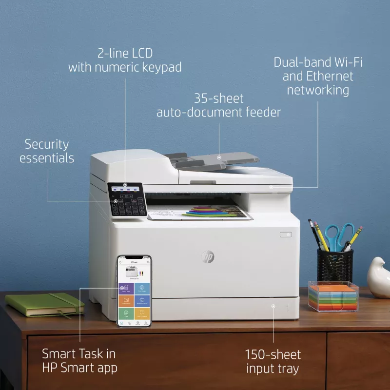 HP Color LaserJet Pro MFP M183fw, lazerinis, spalvotas spausdinimas, 600 x 600 DPI, A4, tiesioginis spausdinimas, balta