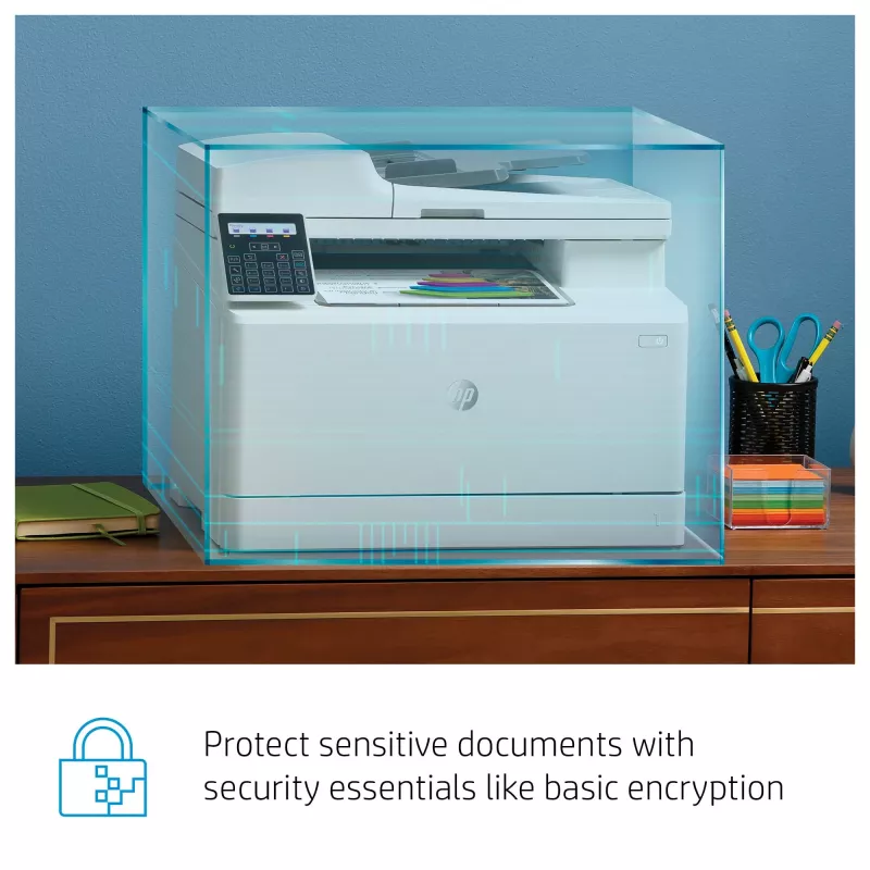 HP Color LaserJet Pro MFP M183fw, lazerinis, spalvotas spausdinimas, 600 x 600 DPI, A4, tiesioginis spausdinimas, balta