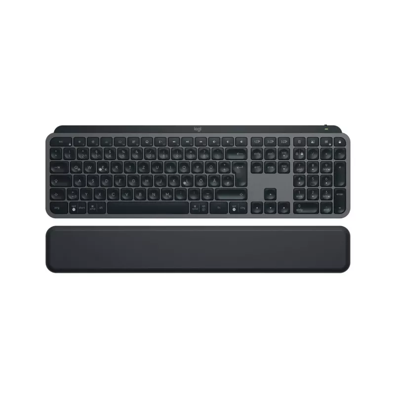 LOGITECH MX Keys S klaviatūra Graphite su delno atrama Qwertz Deutsch